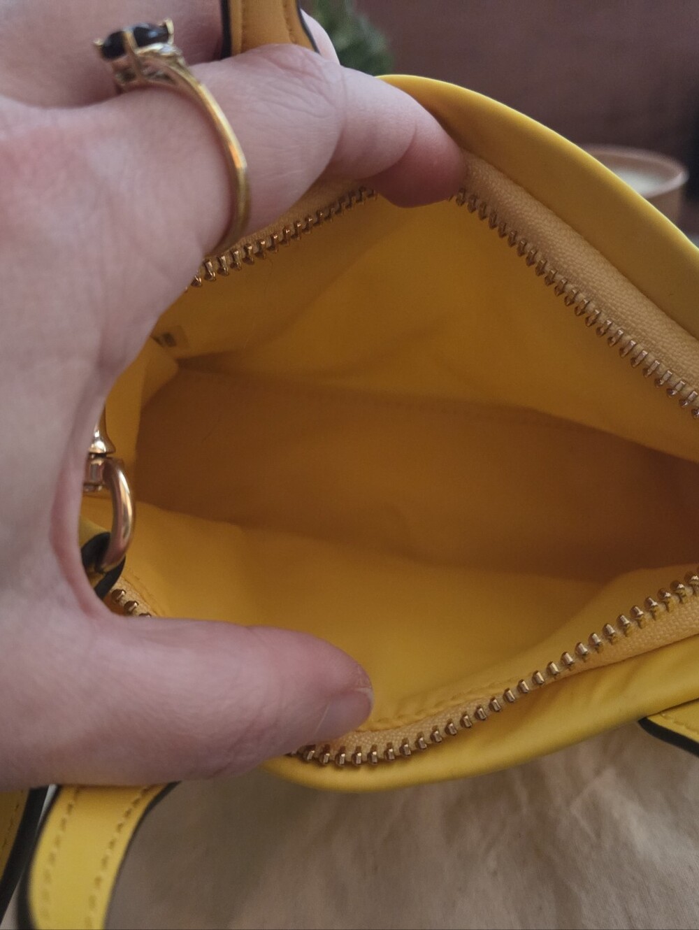 Yellow Tory Burch Ella Micro Crossbody Tote - Picture 4 of 5